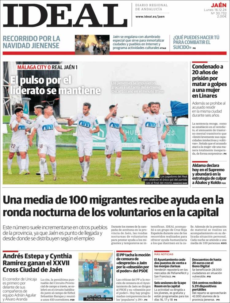 Portada de El Ideal de Jaén (España)