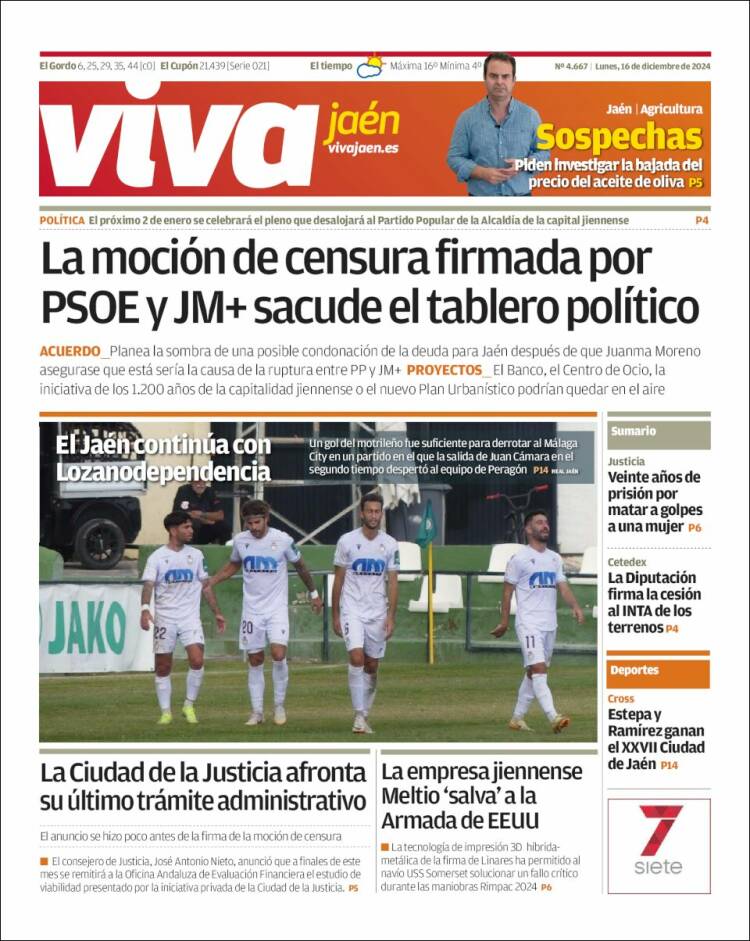 Portada de Viva Jaén (España)