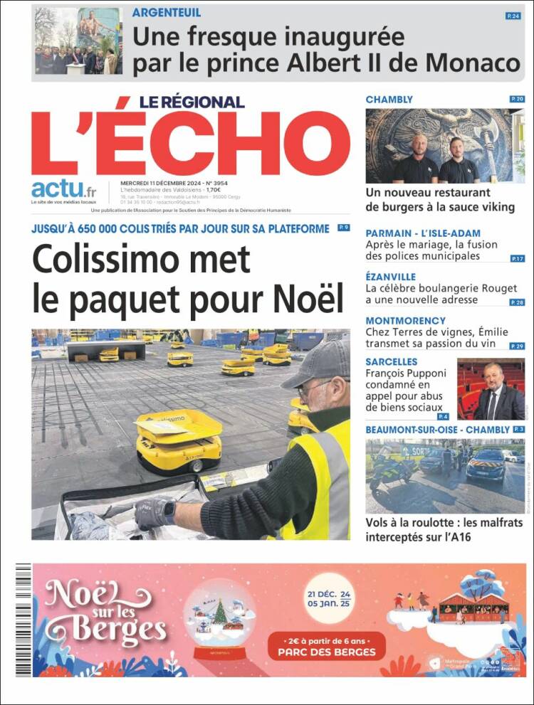 Portada de L'Echo de la Haute-Vienne (Francia)