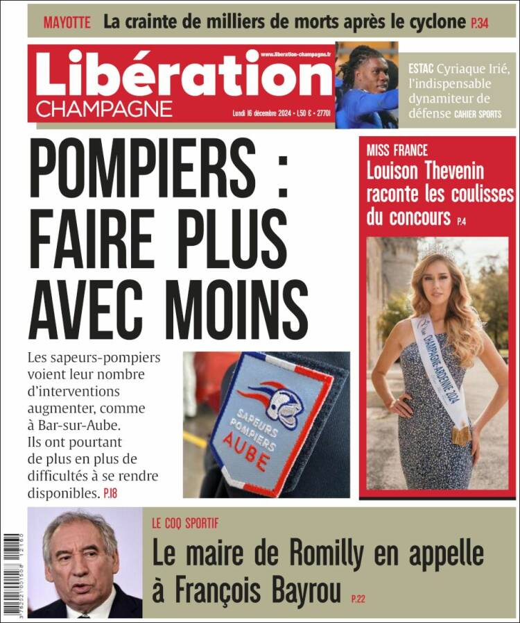 Portada de Libération Champagne (Francia)