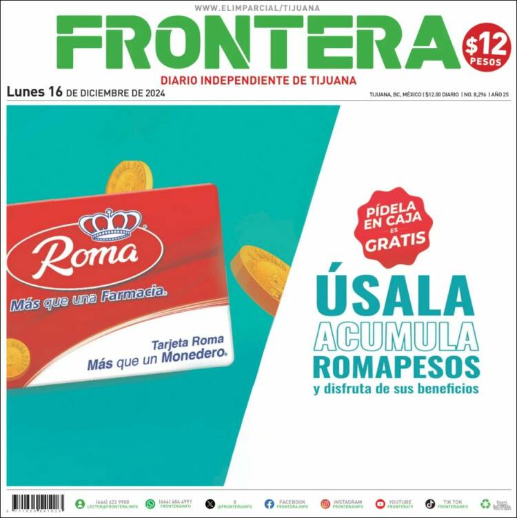 Portada de Frontera (México)