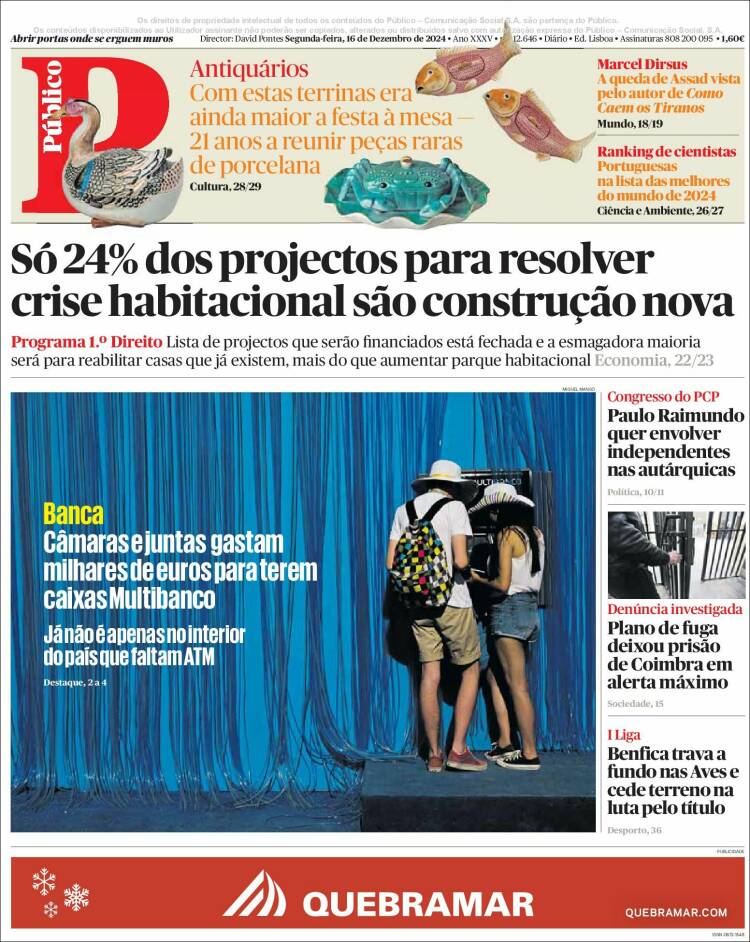 Portada de Público (Portugal)