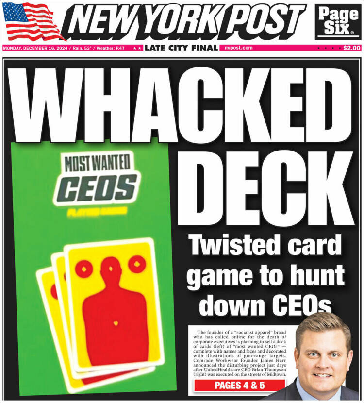 Portada de New York Post (USA)