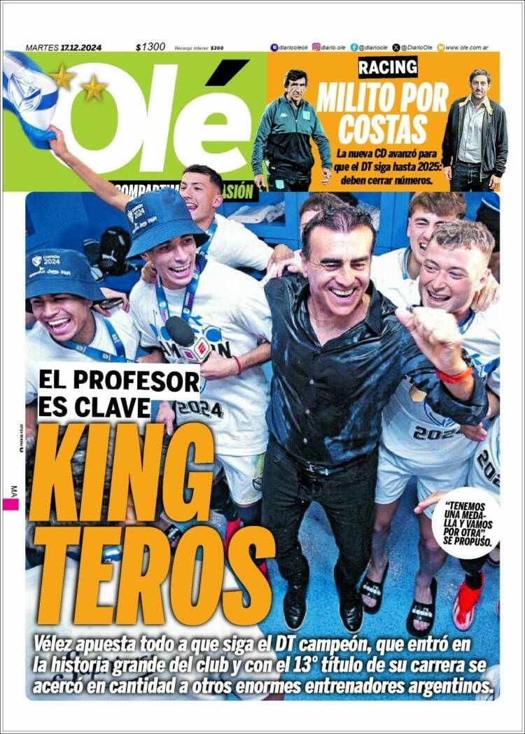 Portada de Olé (Argentina)