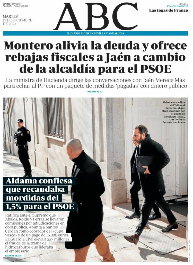 Portada de ABC - Sevilla (España)