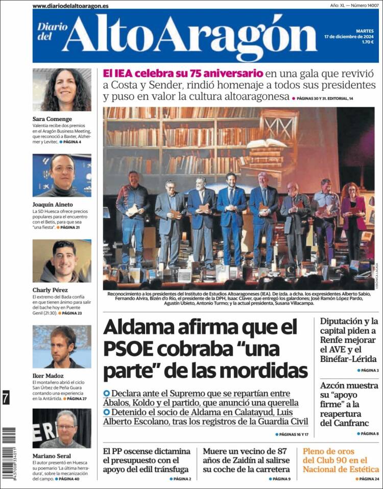 Portada de Diario del AltoAragón (España)