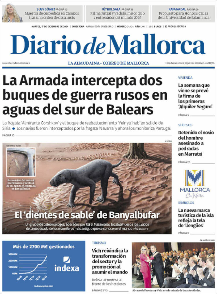 Portada de Diario de Mallorca (España)