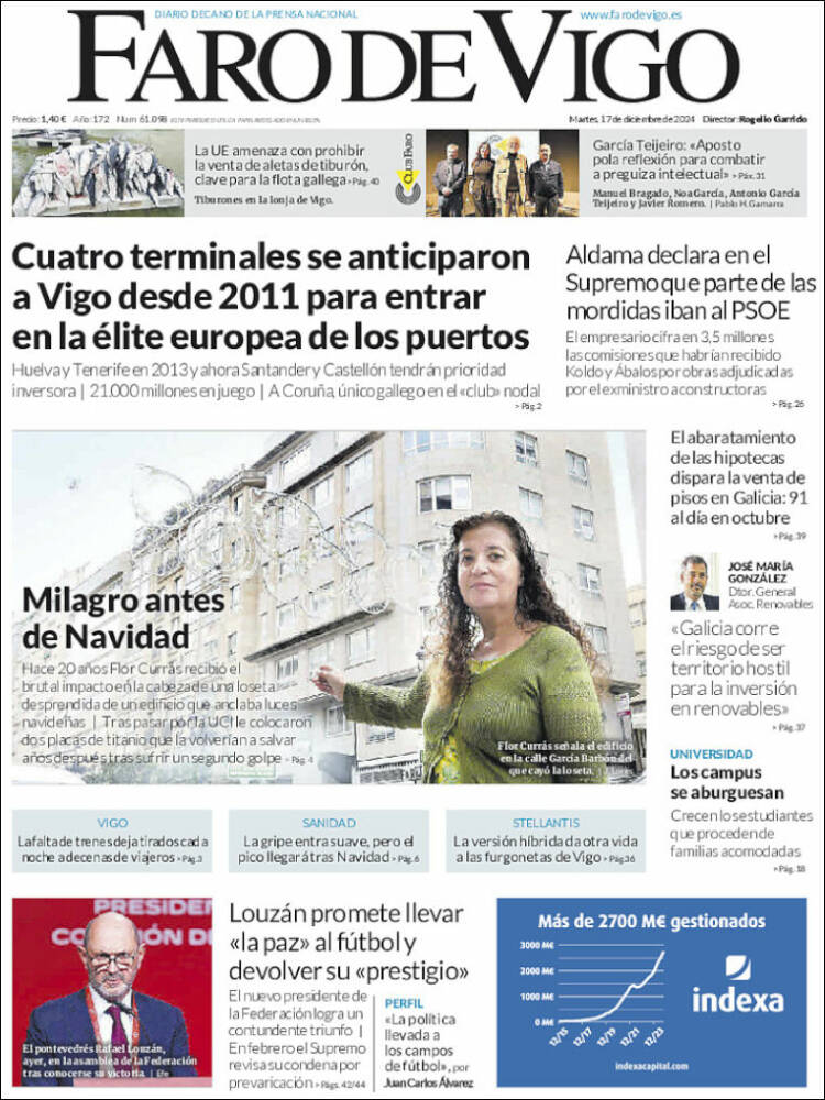 Portada de Faro de Vigo (España)