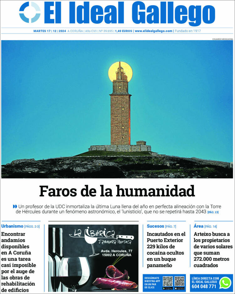 Portada de El Ideal Gallego (España)