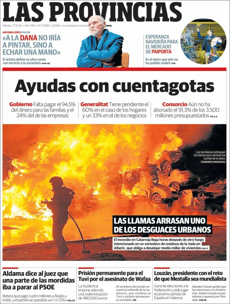 Portada de Las Provincias (España)