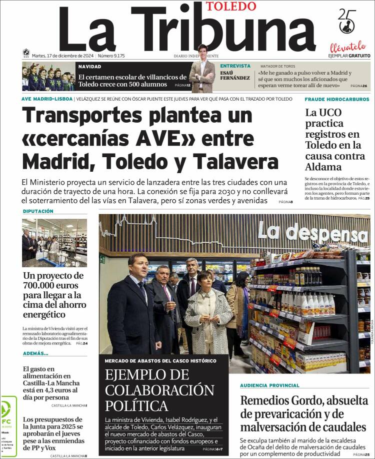 Portada de La Tribuna de Toledo (España)