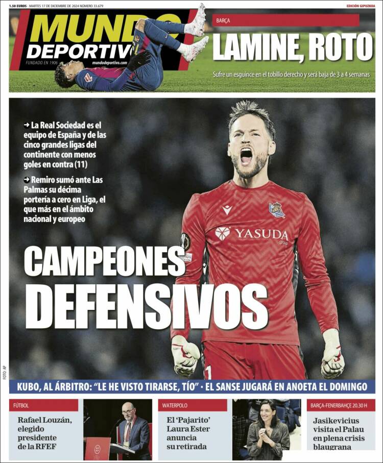 Portada de Mundo Deportivo Gipuzkoa (España)