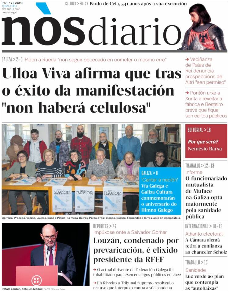 Portada de Nòs Diario (España)