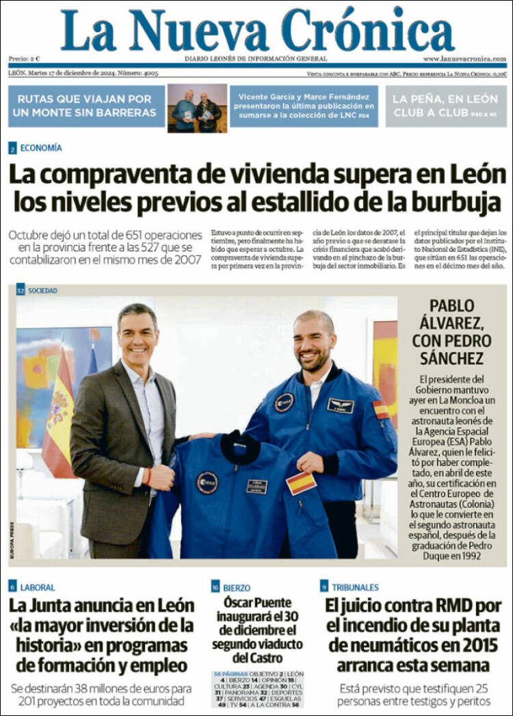 Portada de La Nueva Crónica (España)