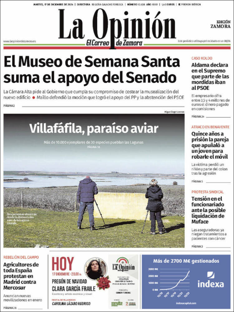 Portada de La Opinión - El Correo de Zamora (España)