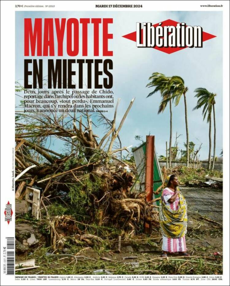 Portada de Libération (Francia)