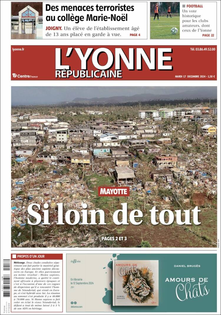 Portada de L'Yonne-Républicaine (Francia)