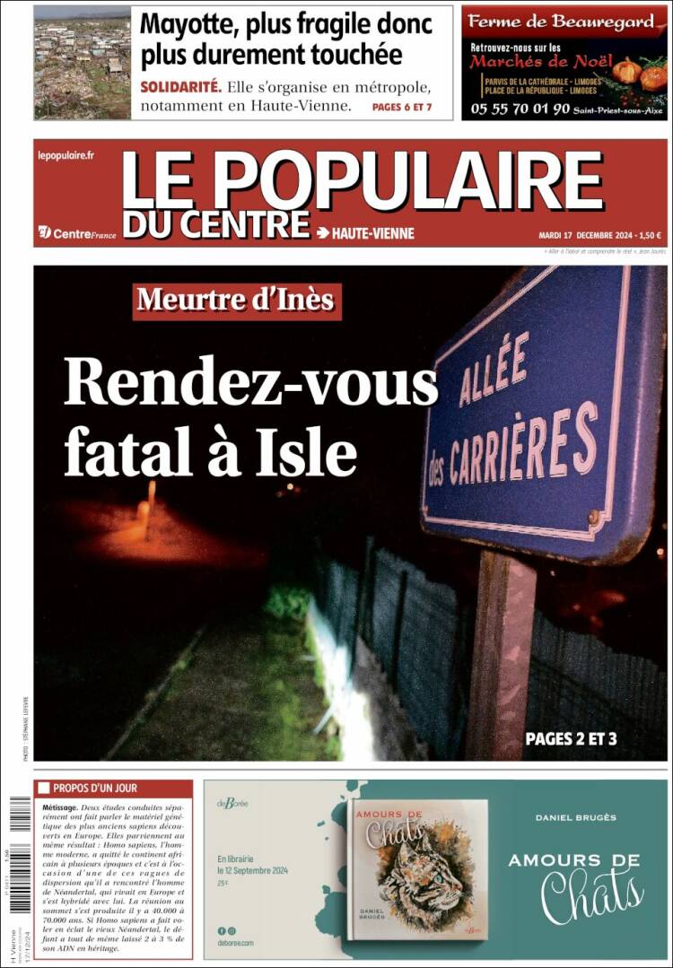 Portada de Le Populaire du Centre (Francia)