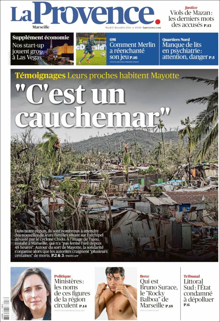 Portada de La Provence (Francia)