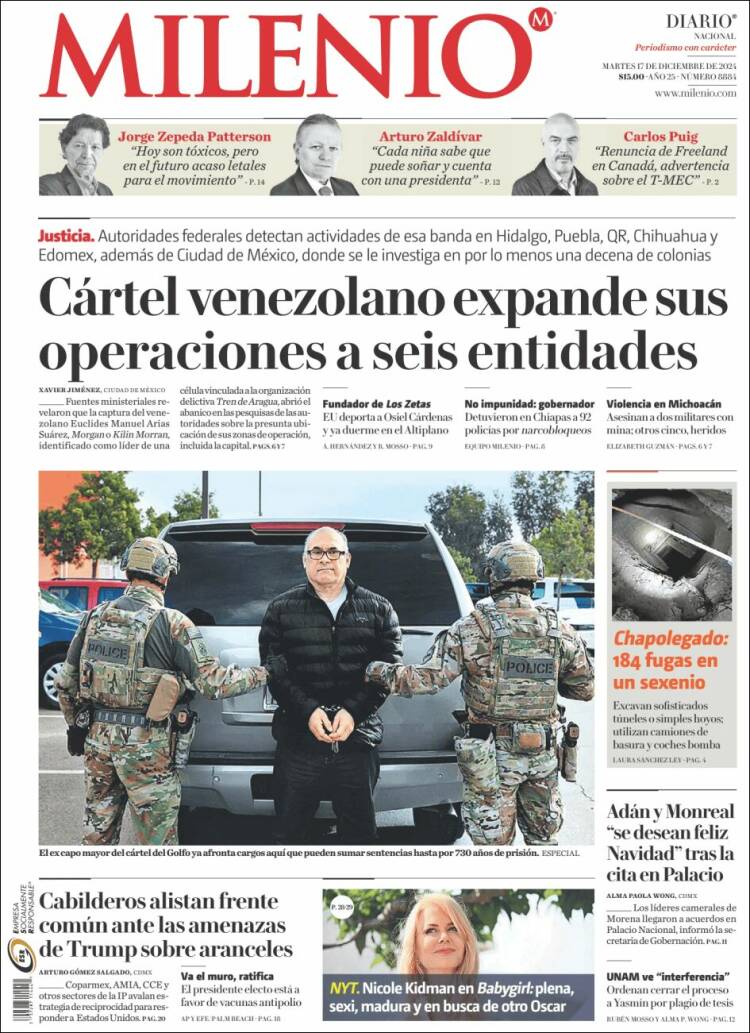 Portada de Milenio (México)