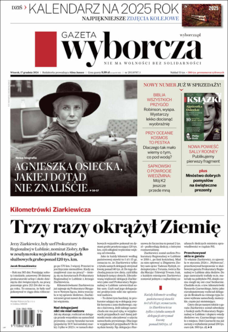 Portada de Gazeta Wyborcza (Polonia)