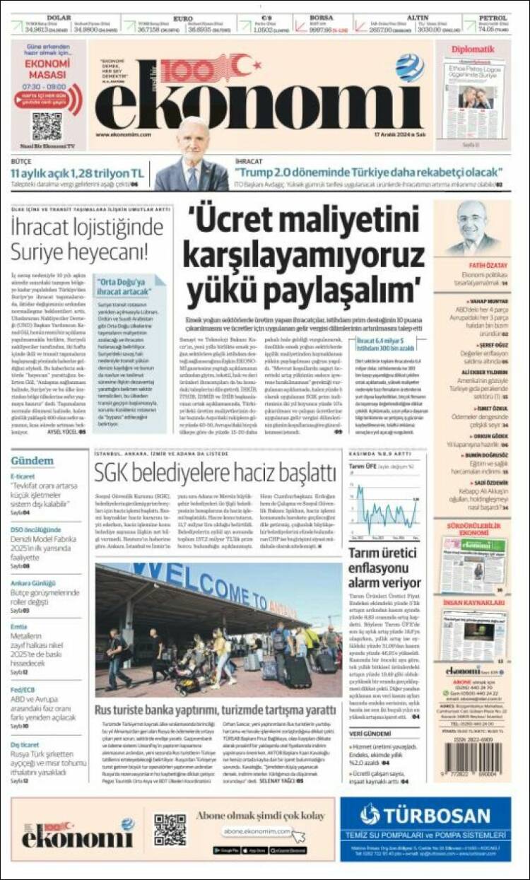 Portada de Dünya (Turqu&iacute;a)