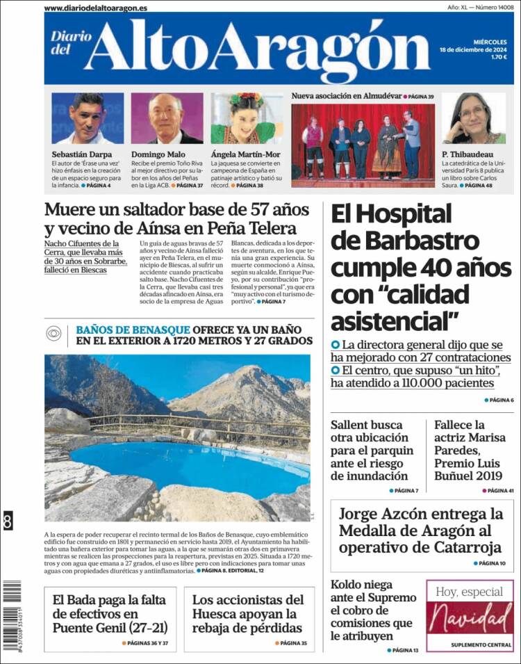 Portada de Diario del AltoAragón (España)