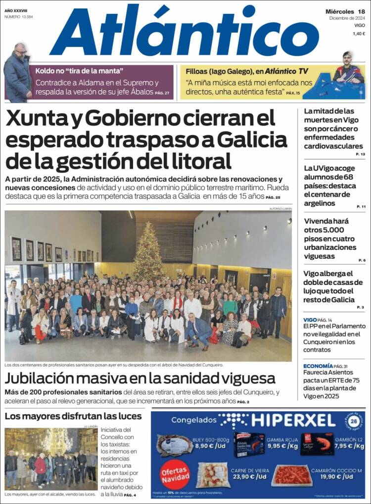 Portada de Atlántico Diario (España)