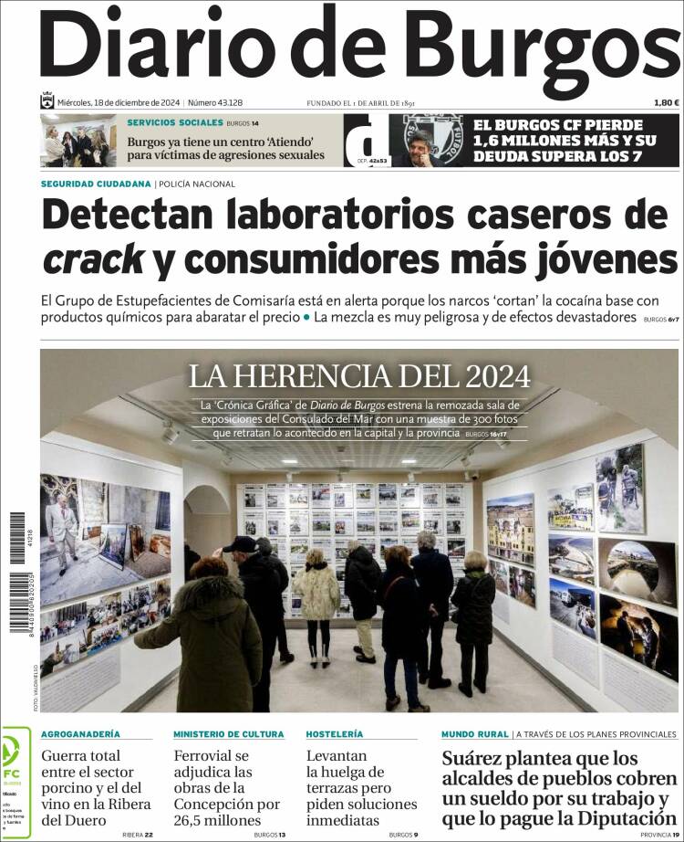 Portada de Diario de Burgos (España)