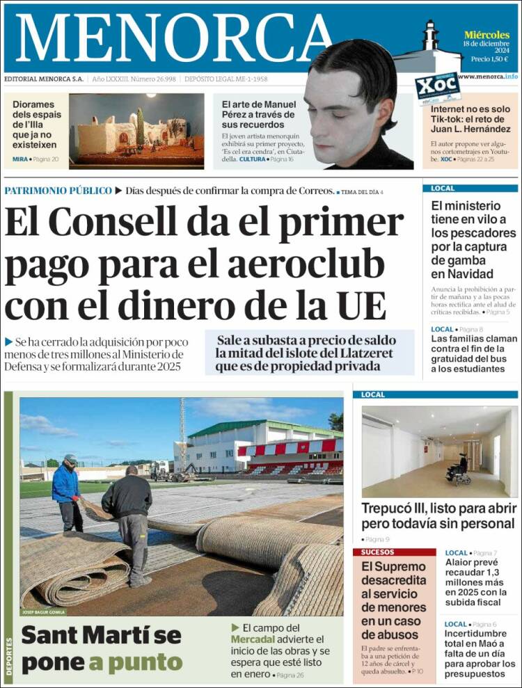 Portada de Menorca - Diario Insular (España)