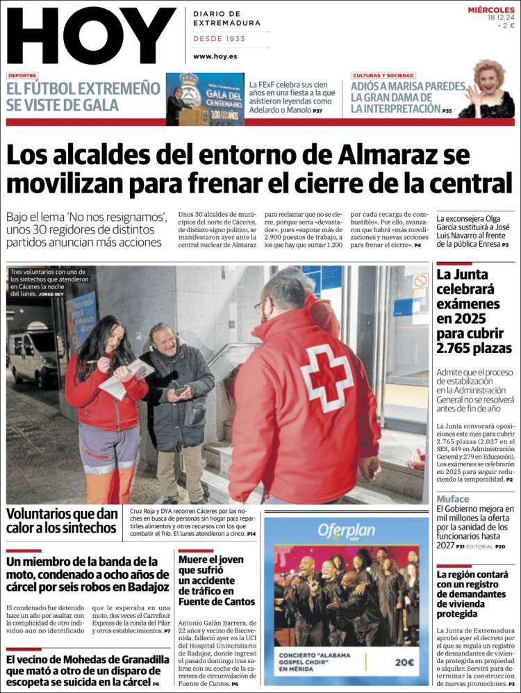 Portada de Hoy - Badajoz (España)