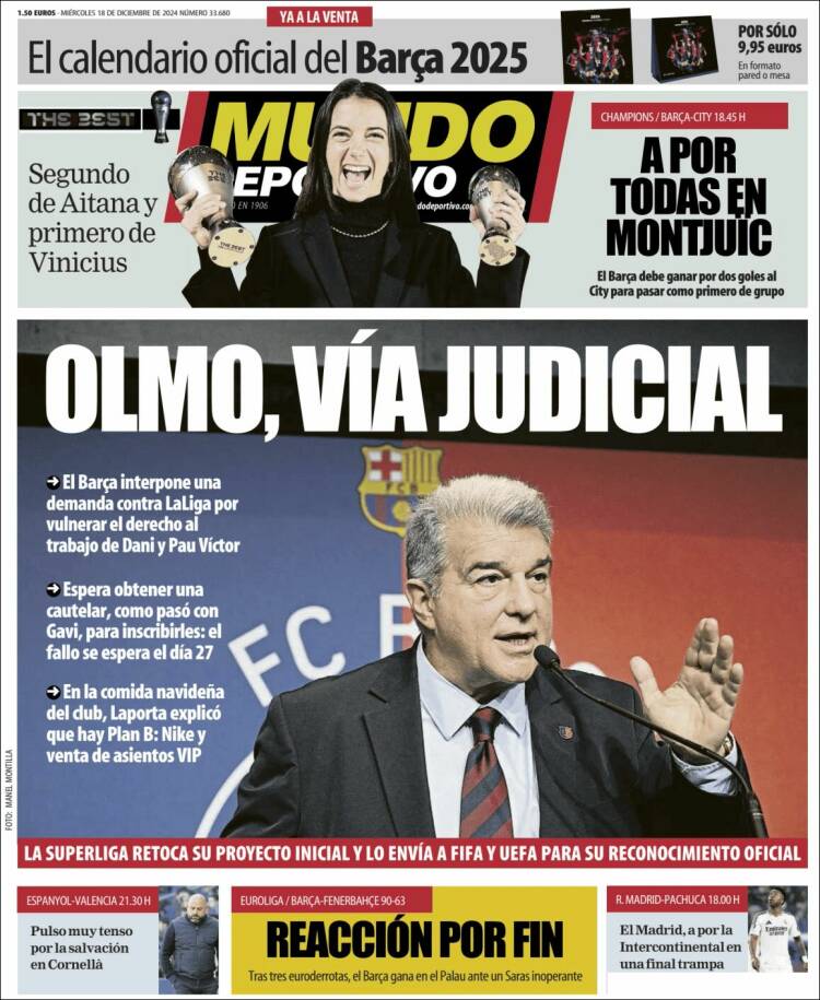 Portada de El Mundo Deportivo (España)