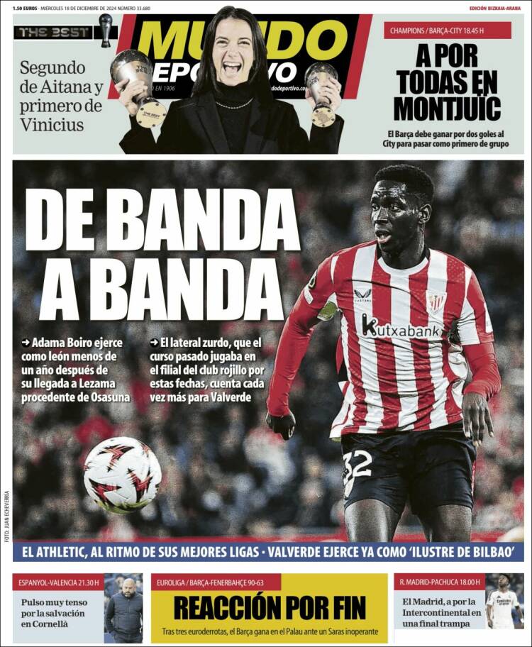 Portada de Mundo Deportivo Bizkaia (España)