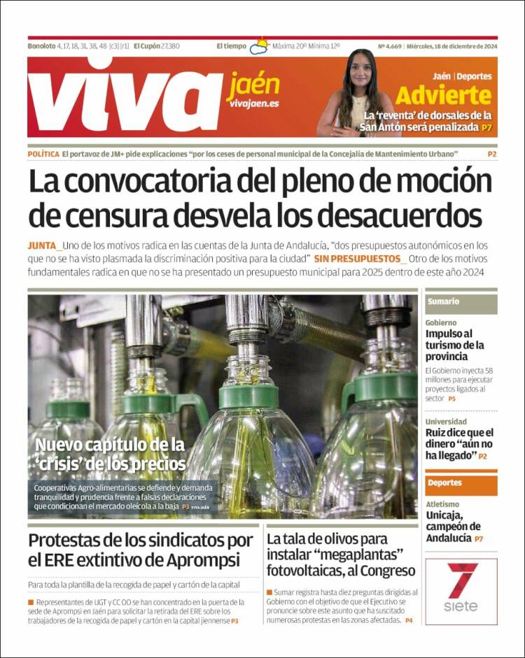 Portada de Viva Jaén (España)