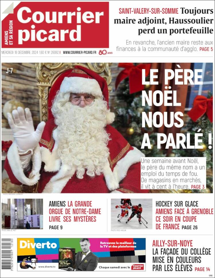 Portada de Courrier Picard (Francia)