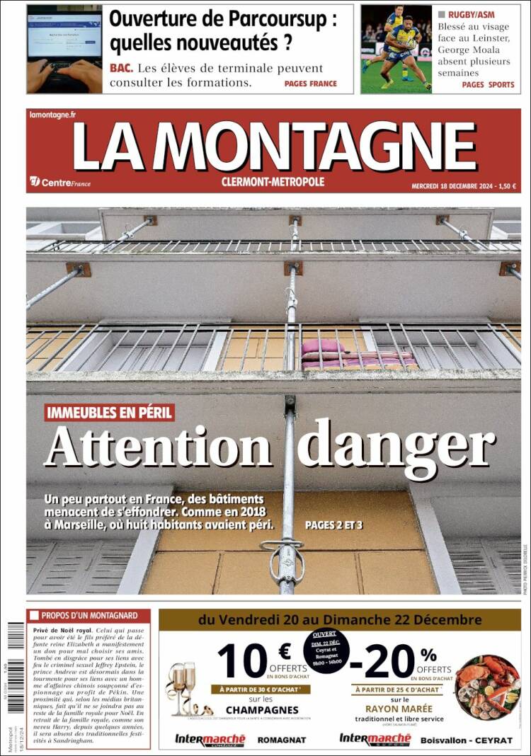 Portada de La Montagne (Francia)