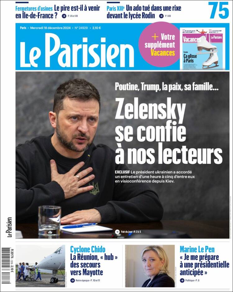 Portada de Le Parisien (Francia)