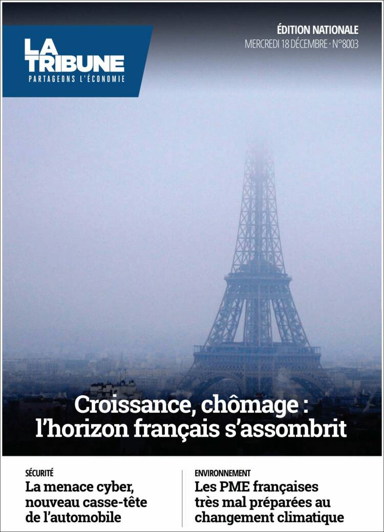 Portada de La Tribune (Francia)