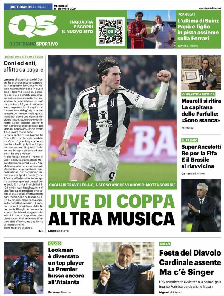Portada de Quotidiano Sportivo (Italia)