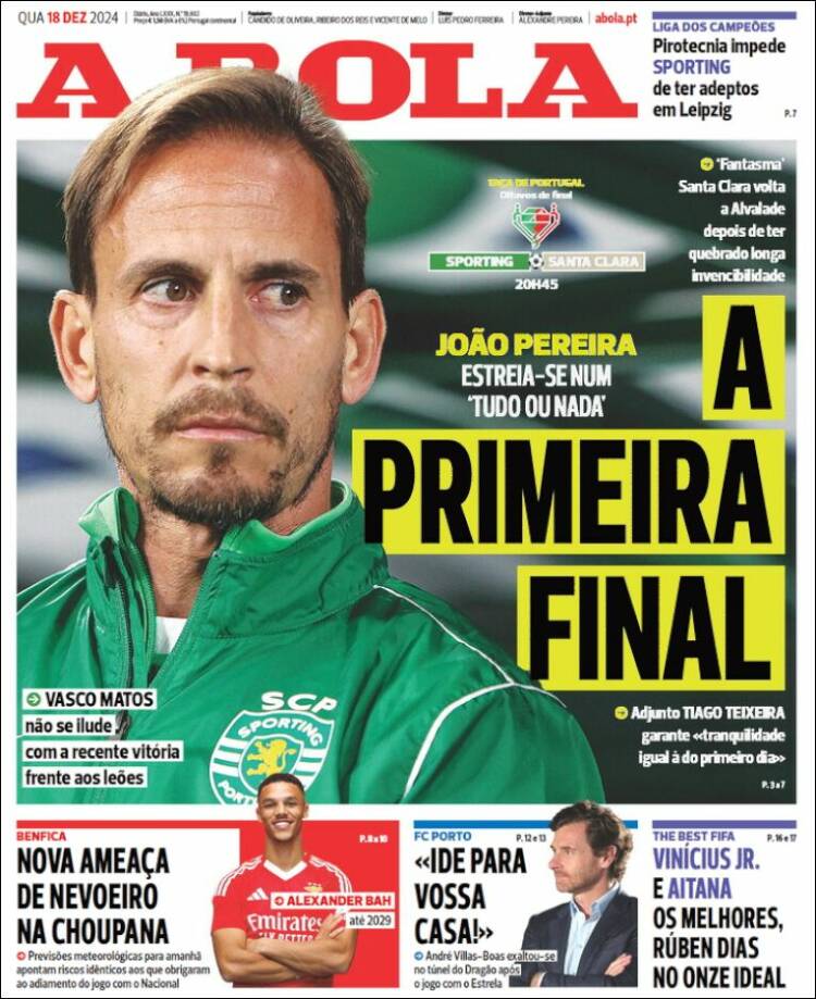 Portada de A Bola (Portugal)