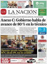 Portada de La Nación (Paraguay)