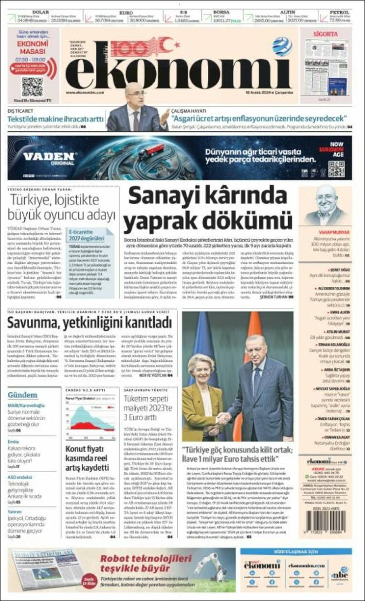 Portada de Dünya (Turqu&iacute;a)