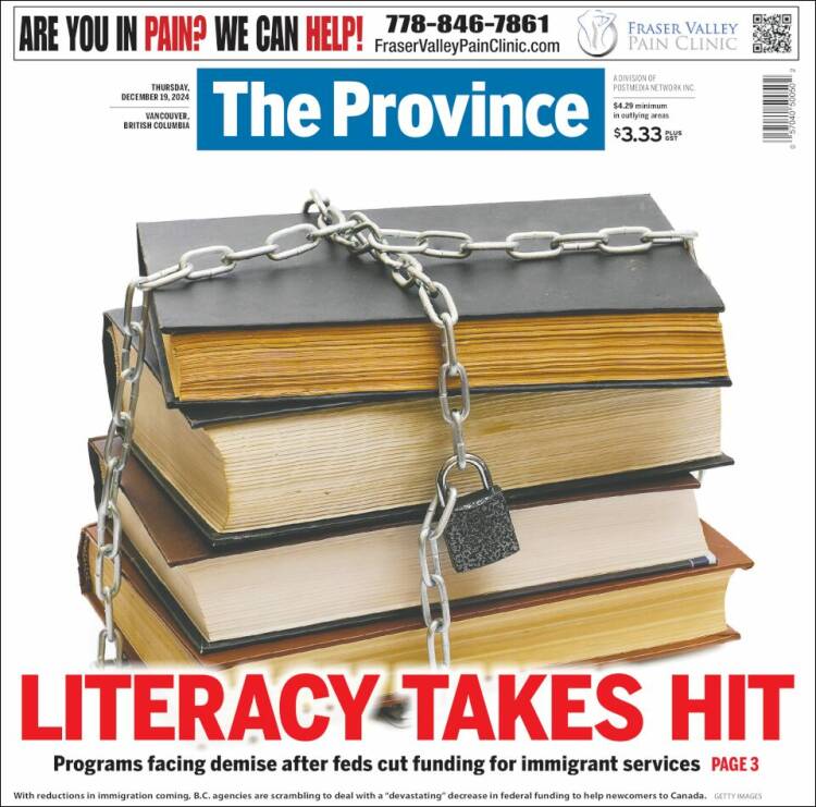 Portada de The Province (Canadá)