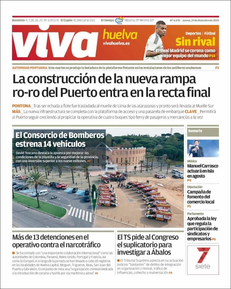 Portada de Viva Huelva (España)