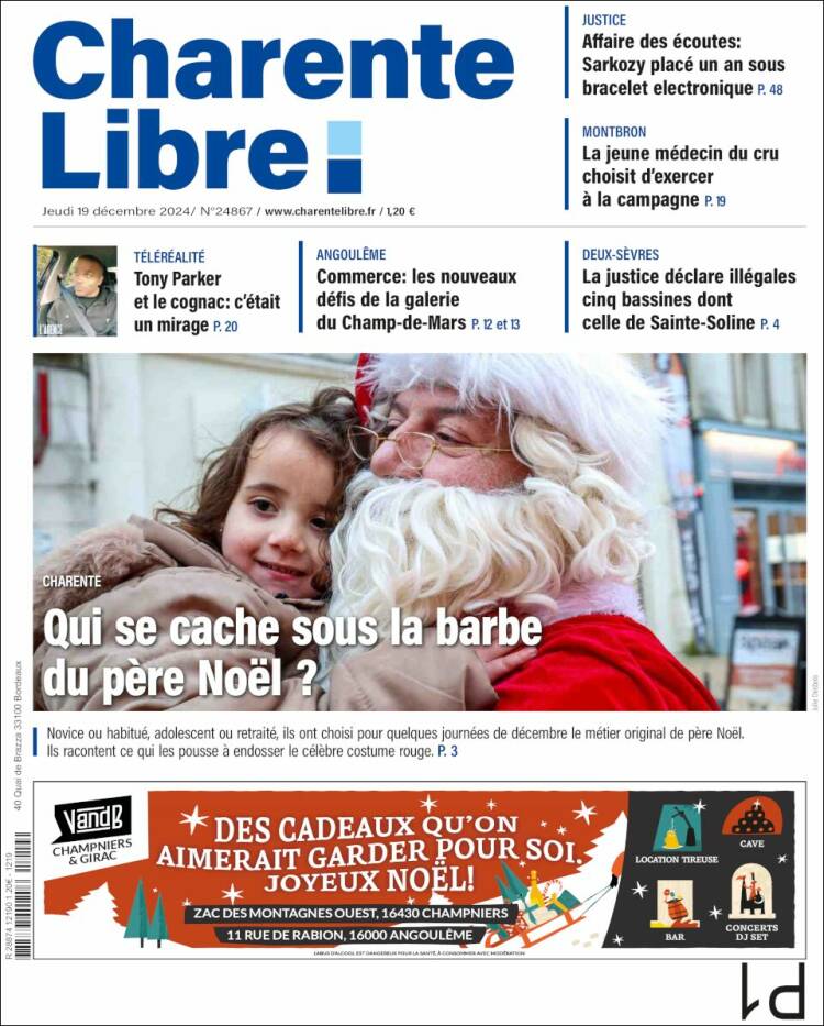 Portada de Charente Libre (Francia)