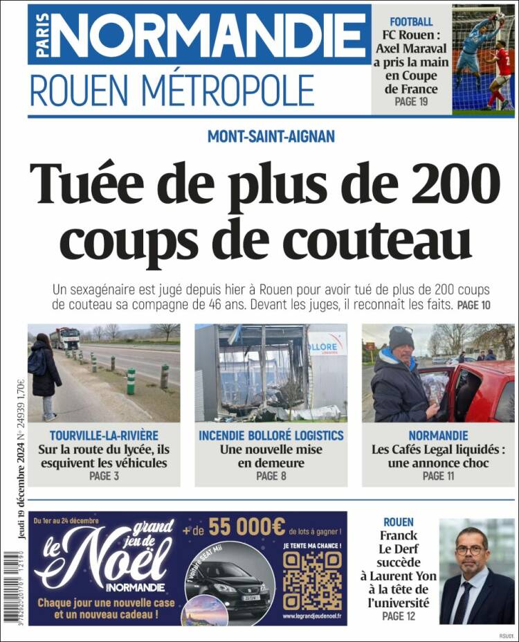 Portada de Paris Normandie (Francia)