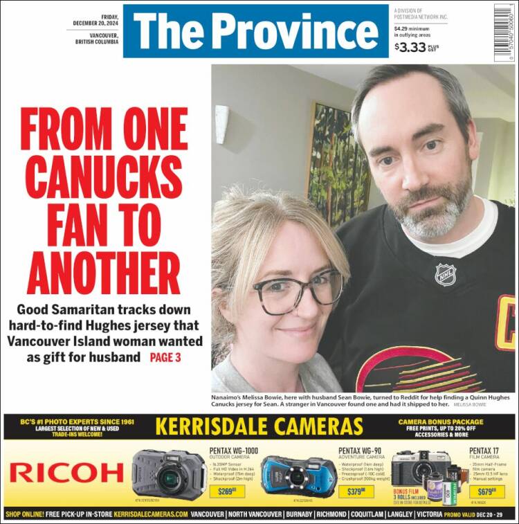 Portada de The Province (Canada)