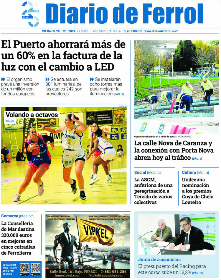 Portada de Diario de Ferrol (España)