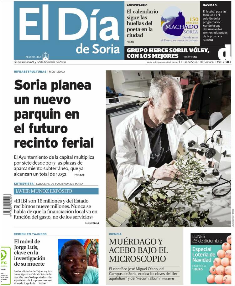 Portada de El Día de Soria (España)