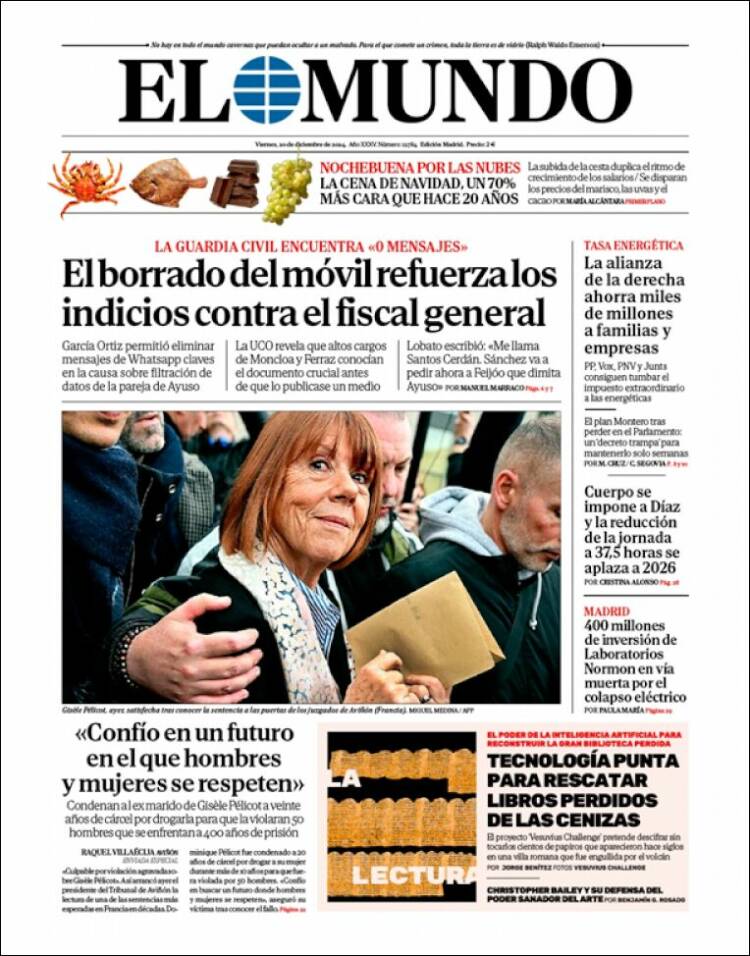 Portada de El Mundo (España)